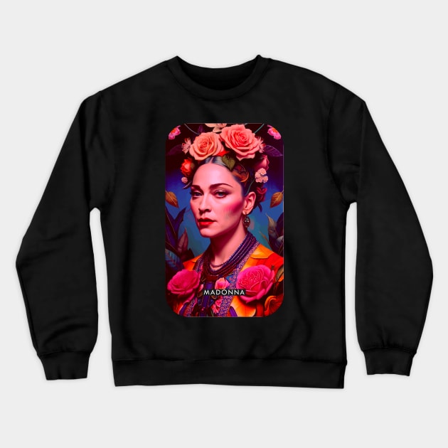 Vintage Portrait of Madonna Crewneck Sweatshirt by Vintagiology